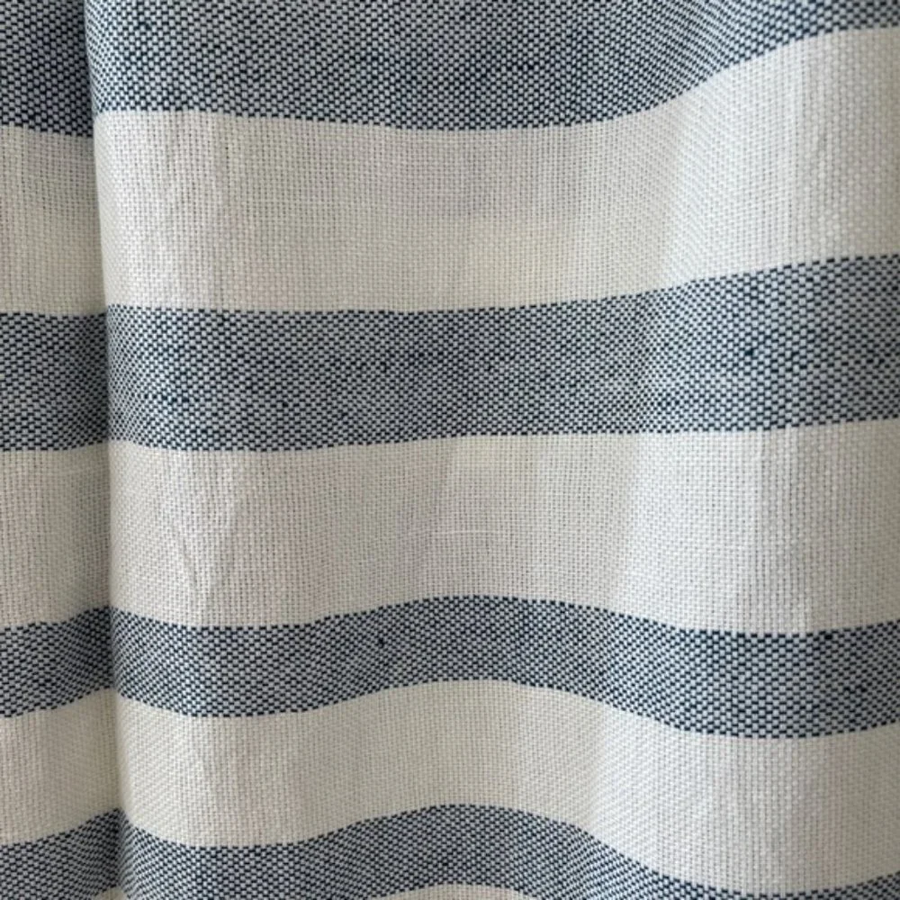 New J. Crew linen cotton stripe coastal beachy nautical wrap scarf shawl